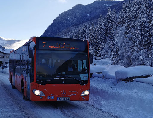 With the ski bus from Viehhofen to the Schönleitenbahn for free | © viehhofen.at